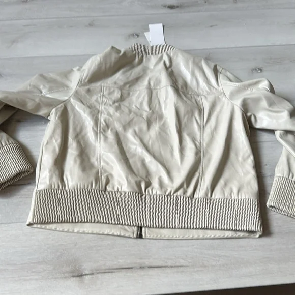 EVEREVE Blake Faux Leather Bomber ecru‎ XL nwt - Picture 7 of 7